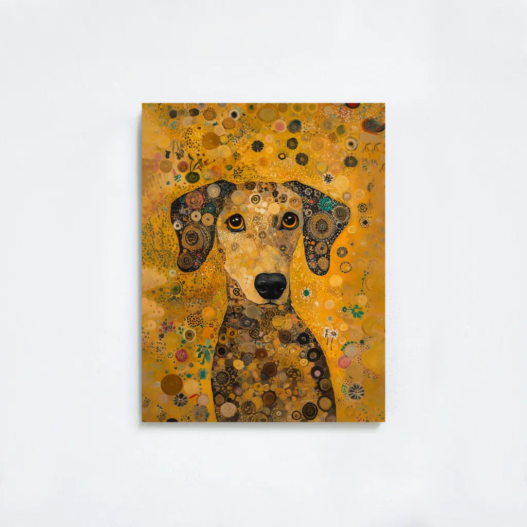 Custom Gustav Klimt Style Pet Portrait
