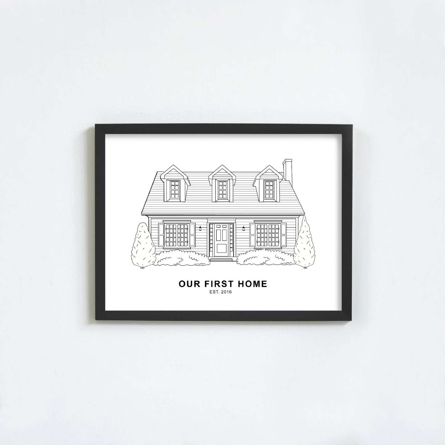 Custom Line Art House Portrait