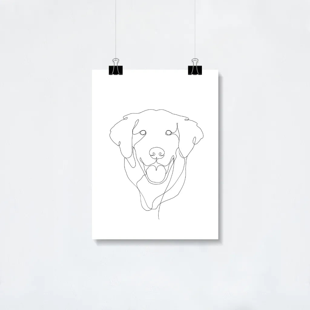 Custom Line Art Pet Portrait