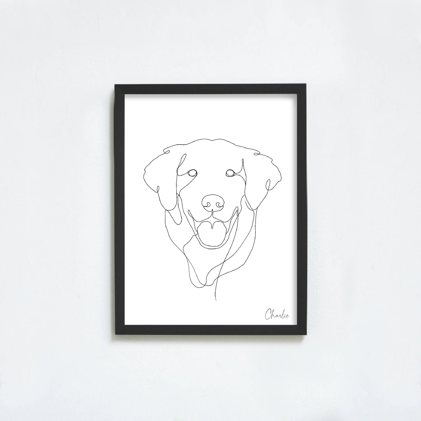 Custom pet portrait Minimalistic Line Art