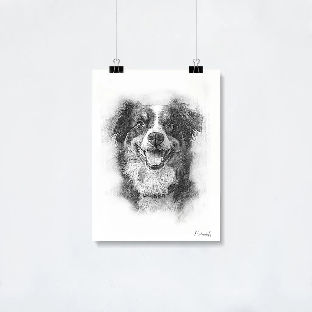 Custom Pencil Sketch Pet Portrait