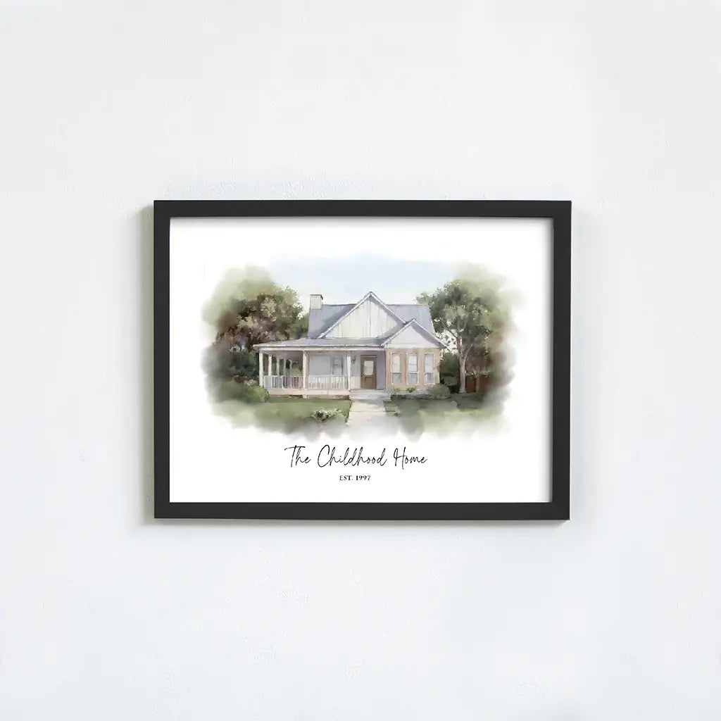 Custom Watercolor House Portrait