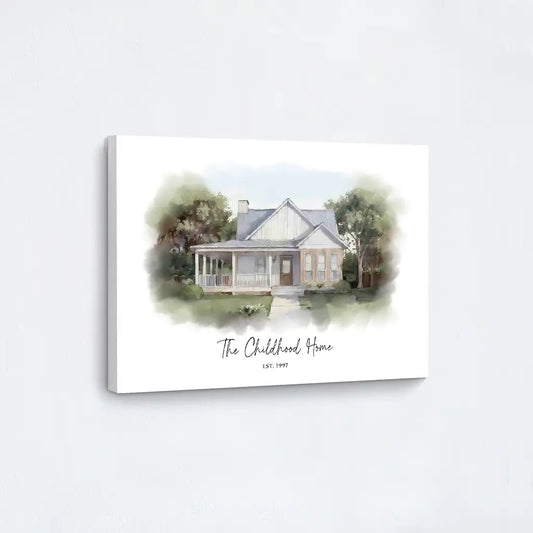 Custom Watercolor House Portrait