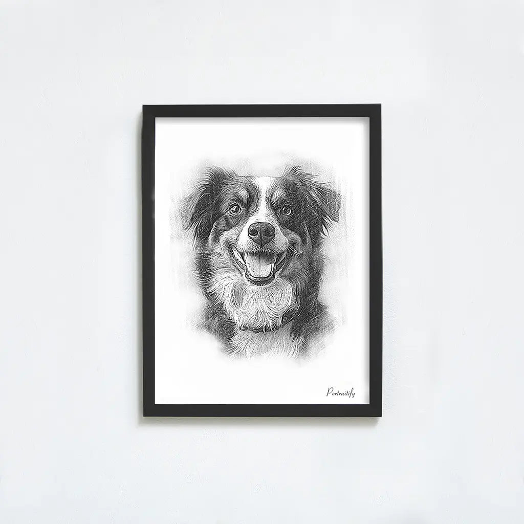 custom pencil sketch pet portrait
