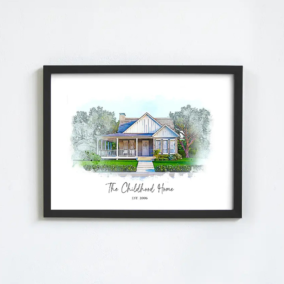 Custom Watercolor House Portrait