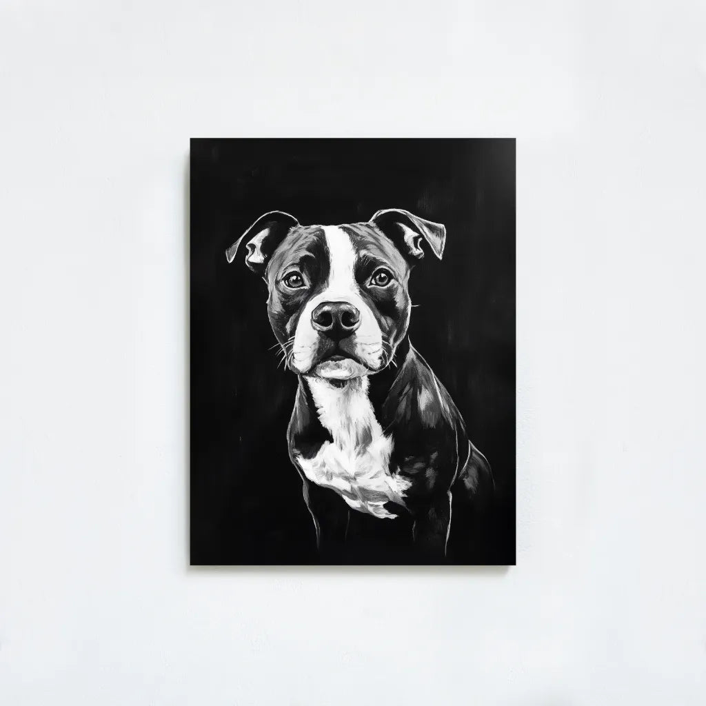 Custom Black &  White Art Pet portrait