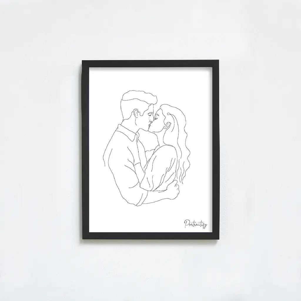 Custom Line Art Couple portrait