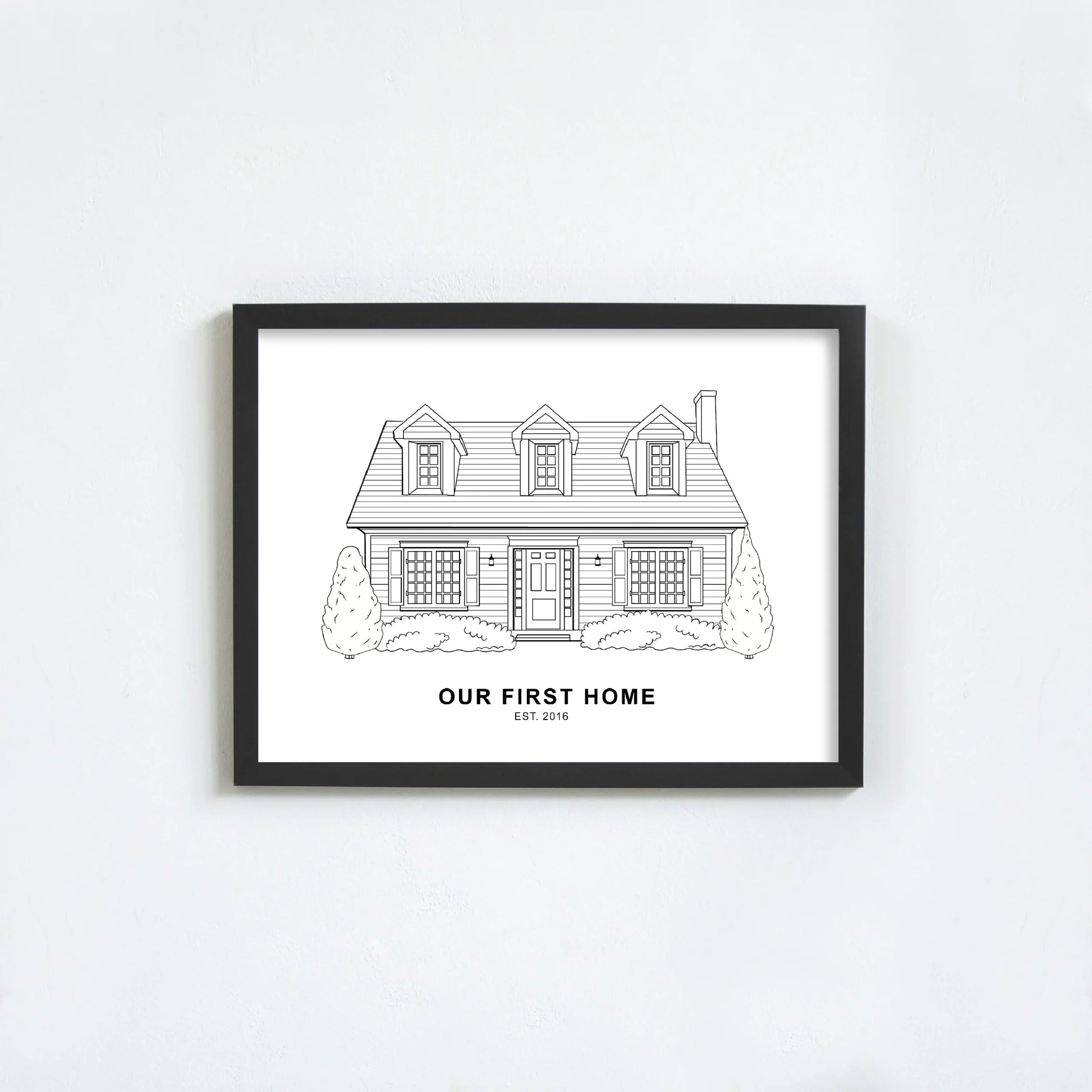 Custom Line Art House Portrait