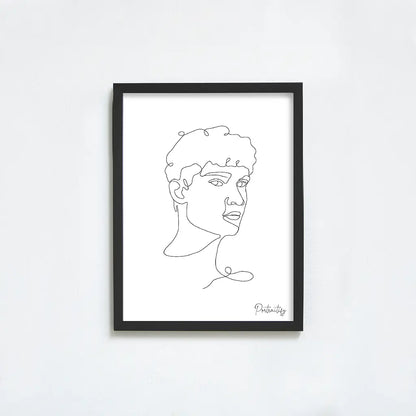 Custom Line Art Male Portrait
