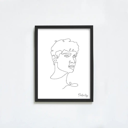 Custom Line Art Male Portrait