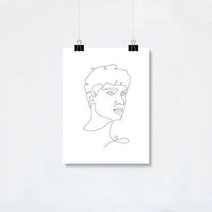 Custom Line Art Portrait Man poster