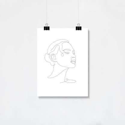 Custom Line Art Portrait Woman poster