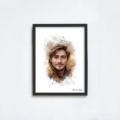 Custom Male Watercolor Portrait