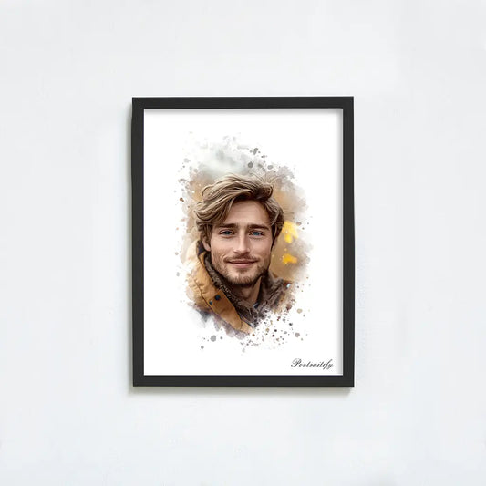 Custom Male Watercolor Portrait