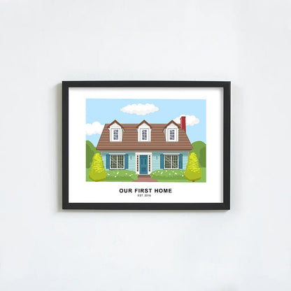 Custom Modern House Portrait