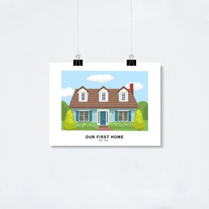 Custom Modern House Portrait