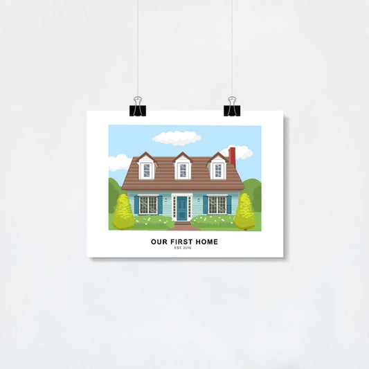 Custom Modern House Portrait