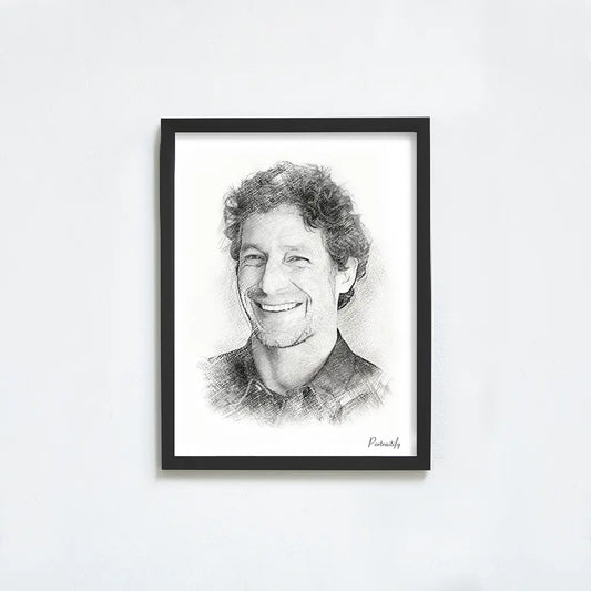 Custom Pencil Sketch Male Portrait