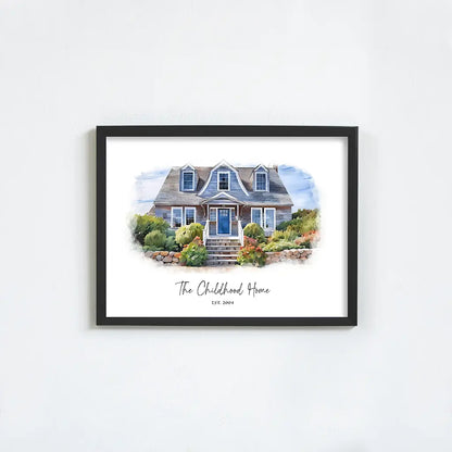 Custom Watercolor House Portrait