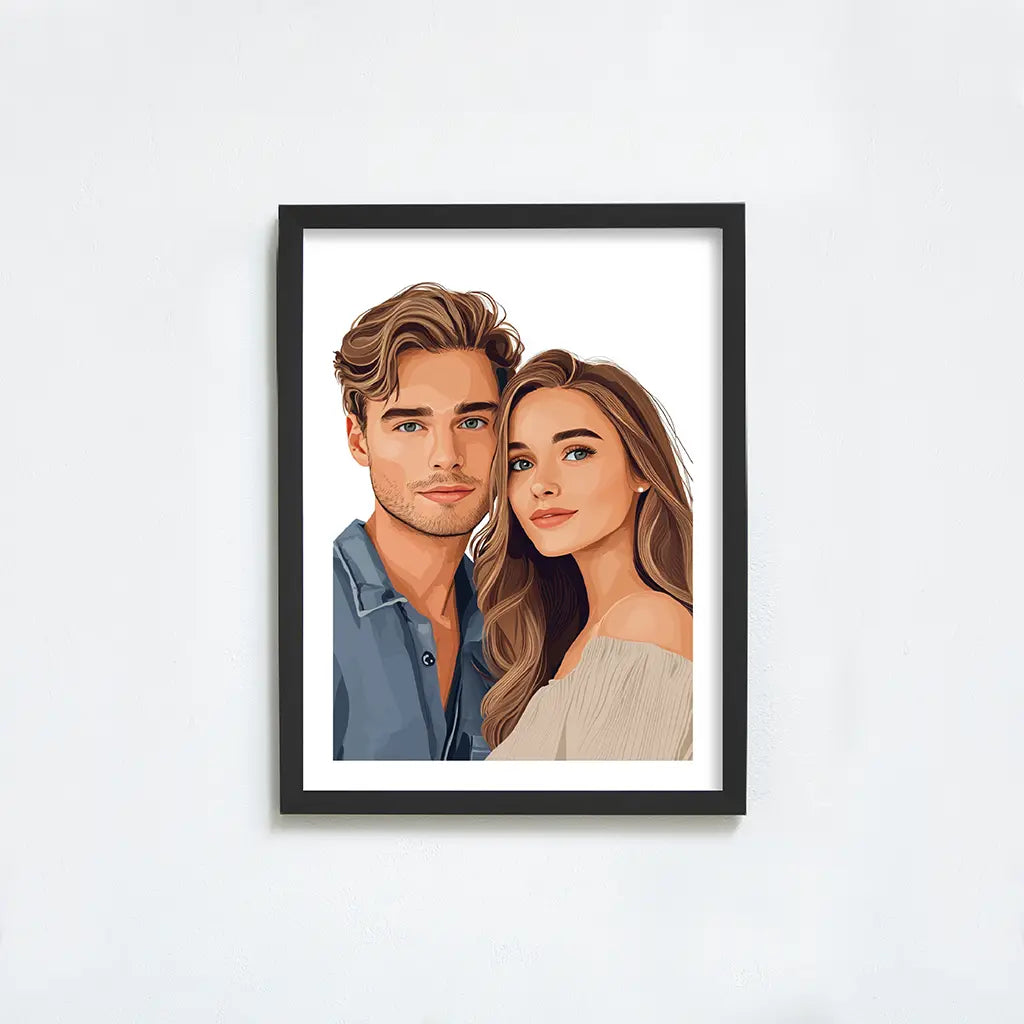 Custom modern Couple Portrait