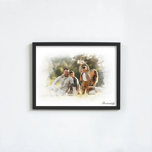 Custom watercolor family portrait
