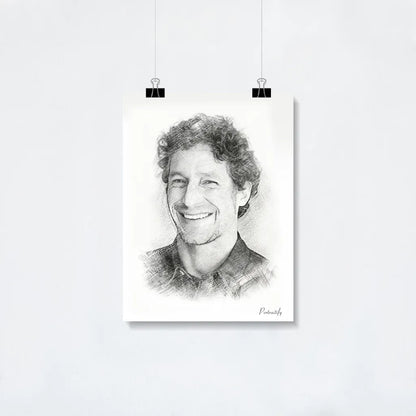 Pencil Sketch Man Poster