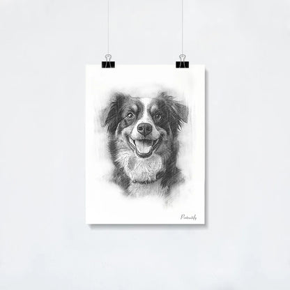 Custom Pencil Sketch Pet Portrait