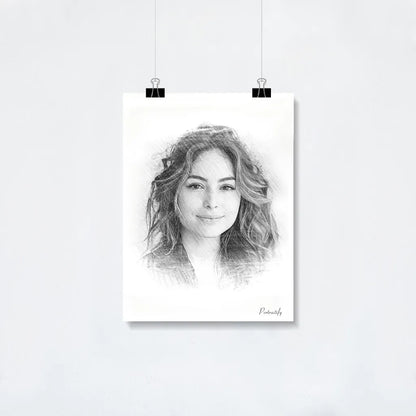 Custom Pencil Sketch Woman Poster