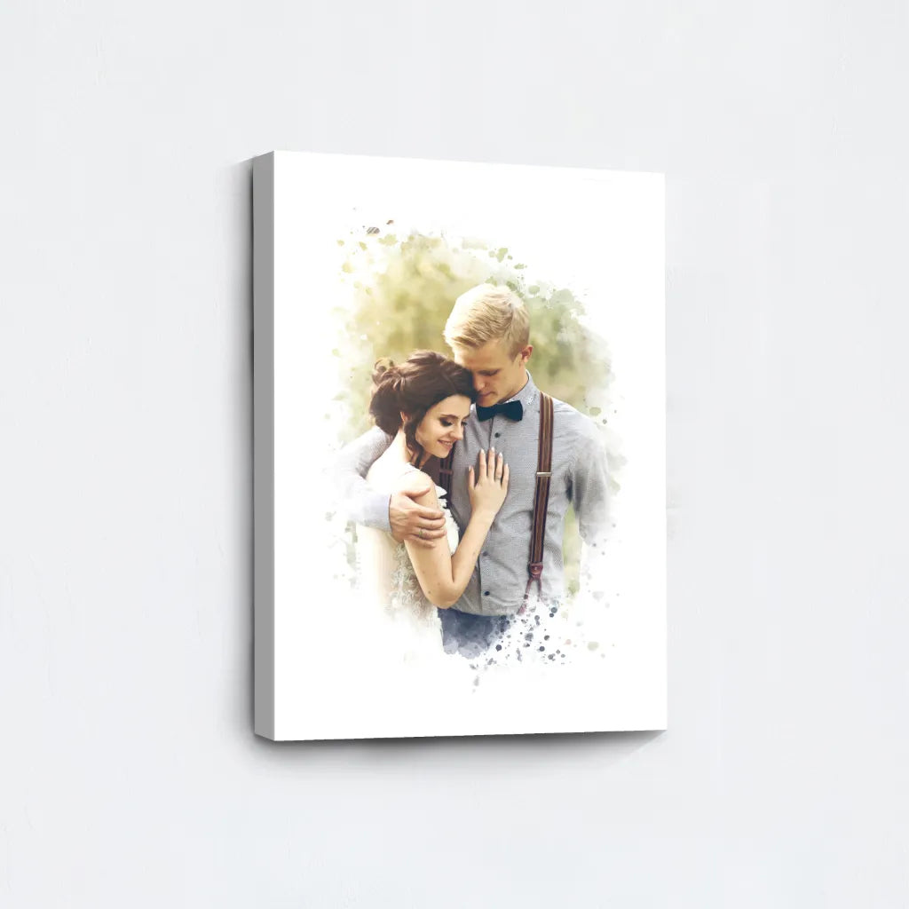Custom Watercolor Couple Canvas