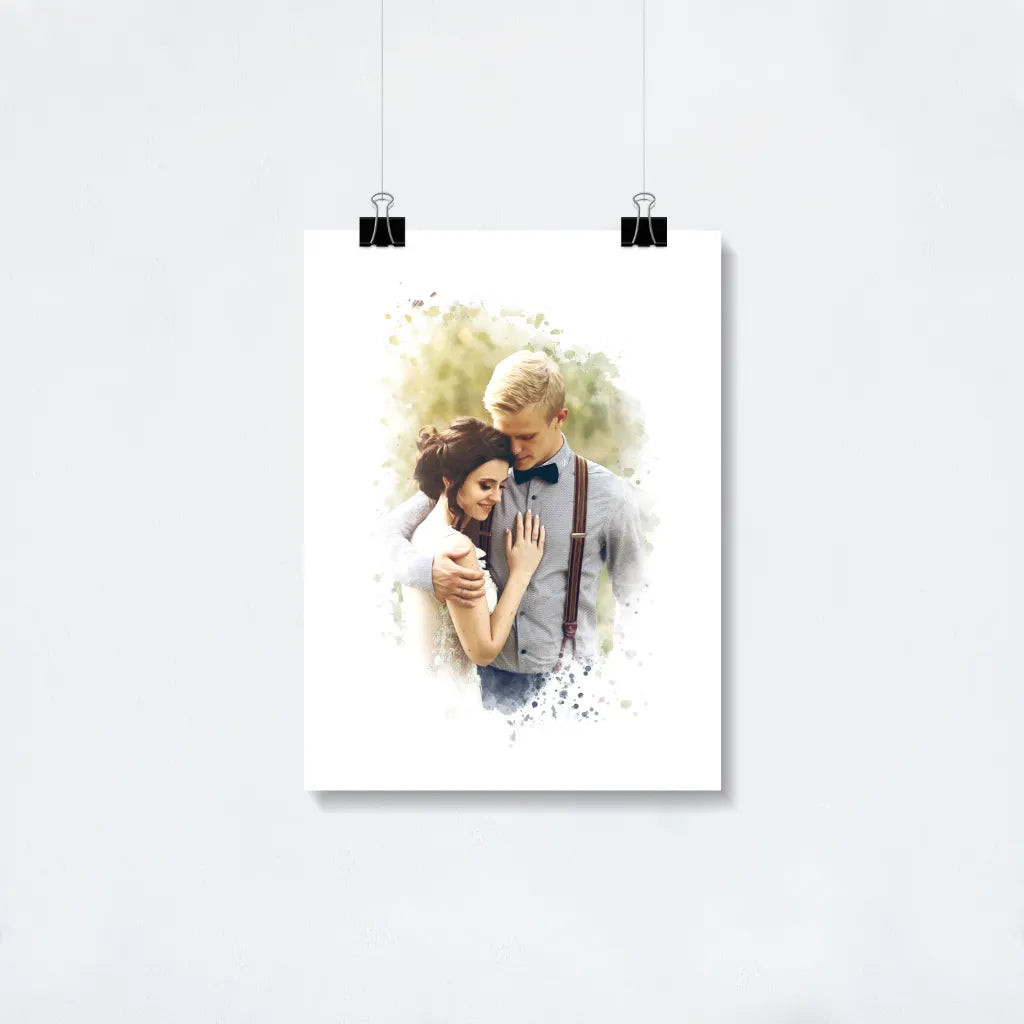 Custom Watercolor Couple Poster