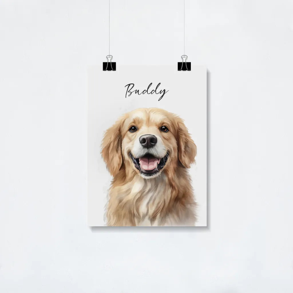 Custom Watercolor Pet Portrait