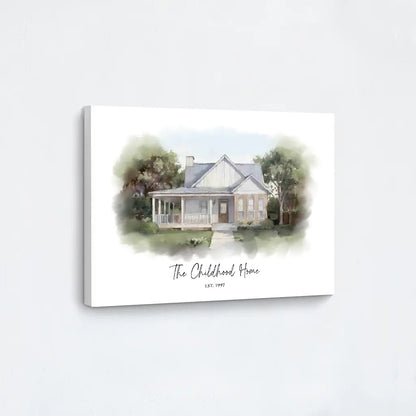 Custom Watercolor House Portrait