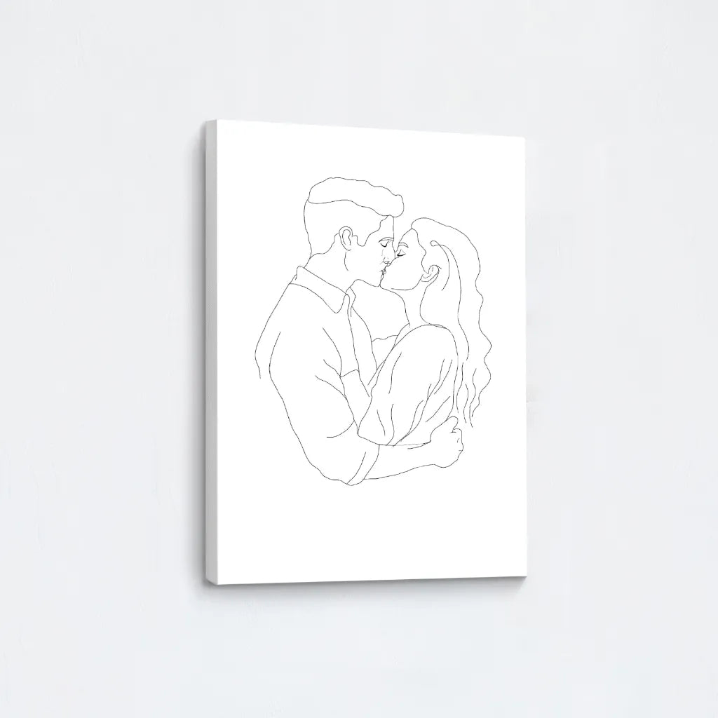 LineArt Couple Canvas