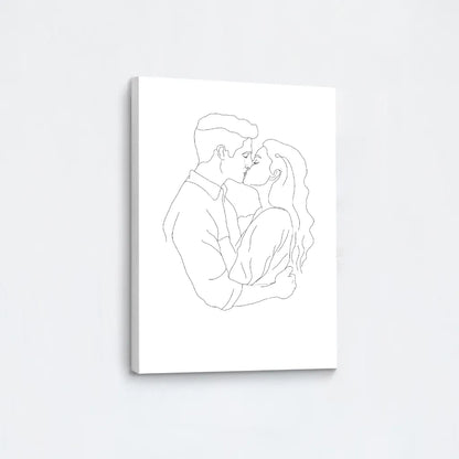 LineArt Couple Canvas