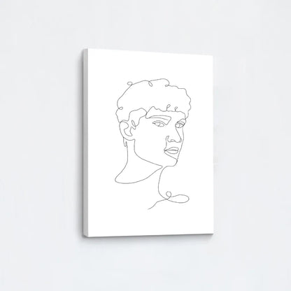 Line Art Man Portrait Canvas