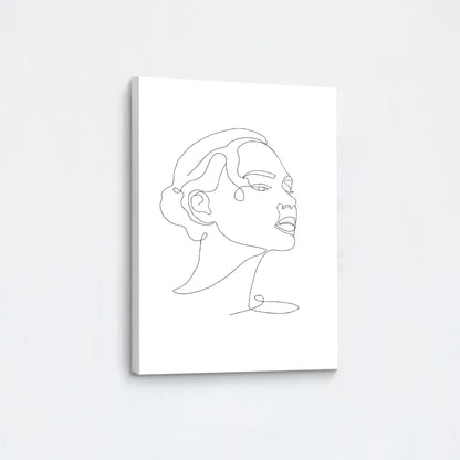 Line Art Woman Canvas