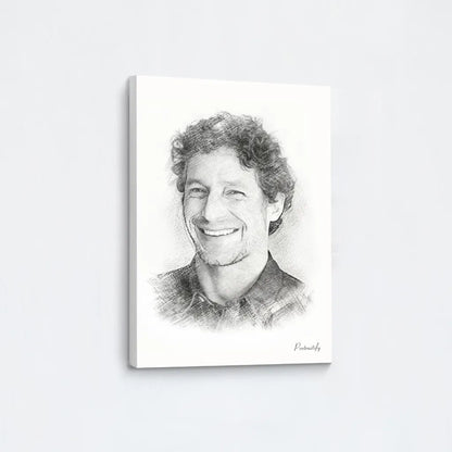Pencil Sketch Man Portrait Canvas