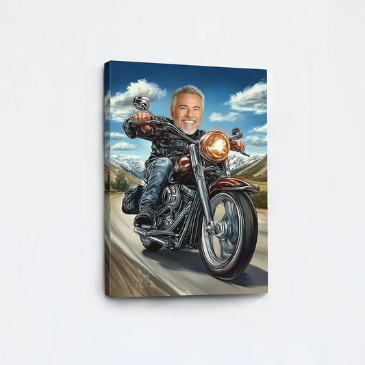 The Biker caricature portrait