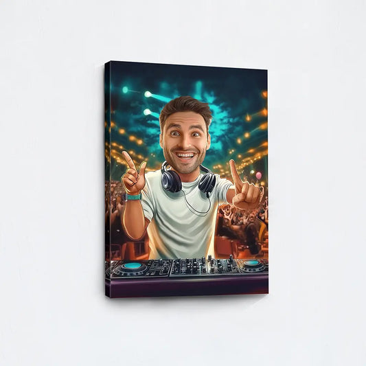 The DJ caricature portrait