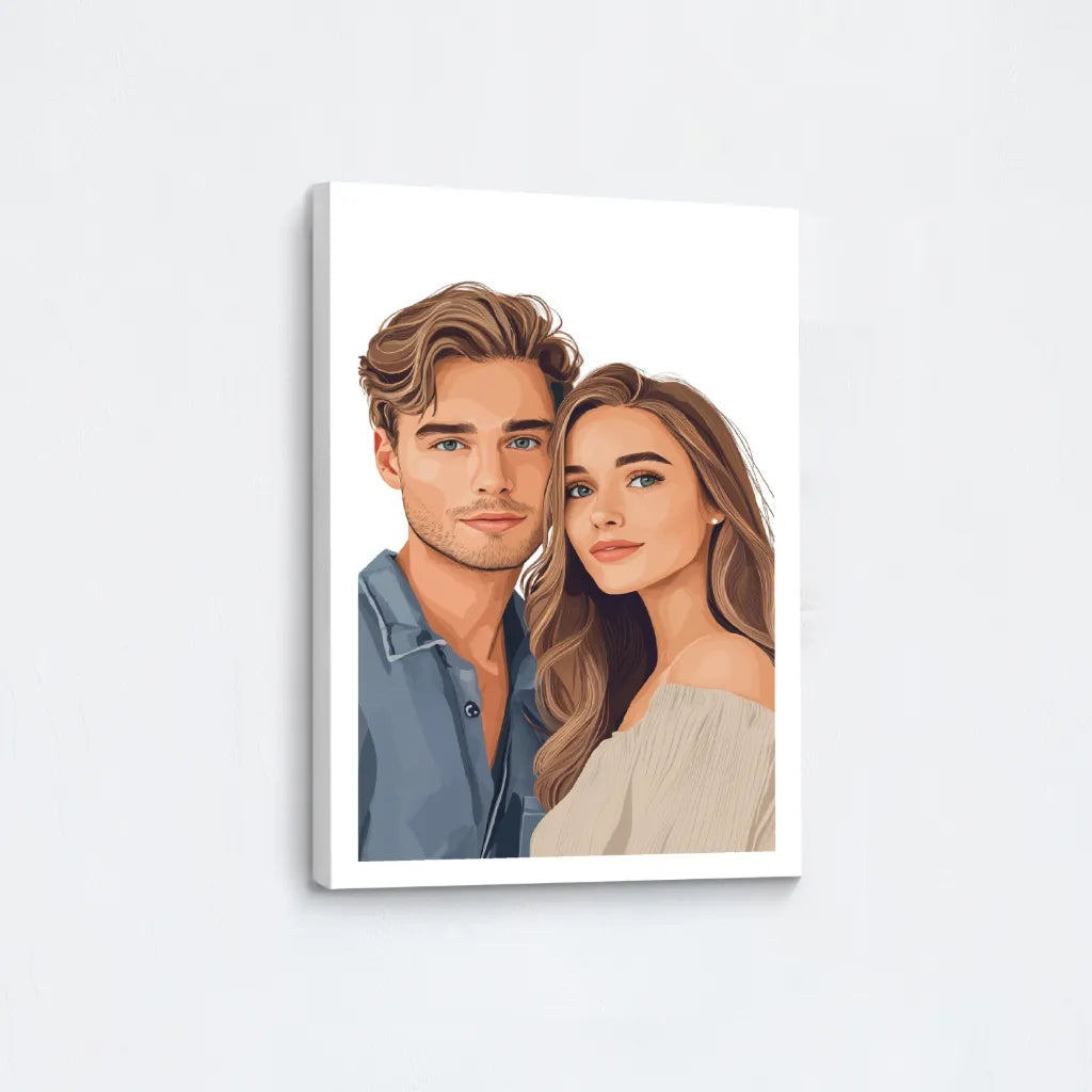 Modern Couple portrait Canvas