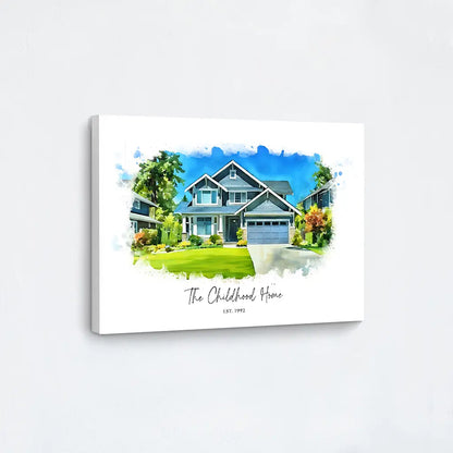 Custom Watercolor House Portrait