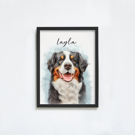 custom watercolor pet portrait